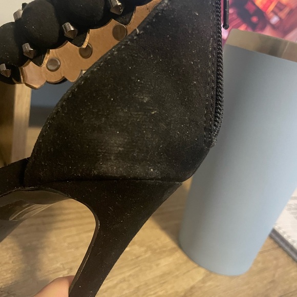 Olivia Ferguson Black Microsuede Stiletto Heels - Picture 7 of 8